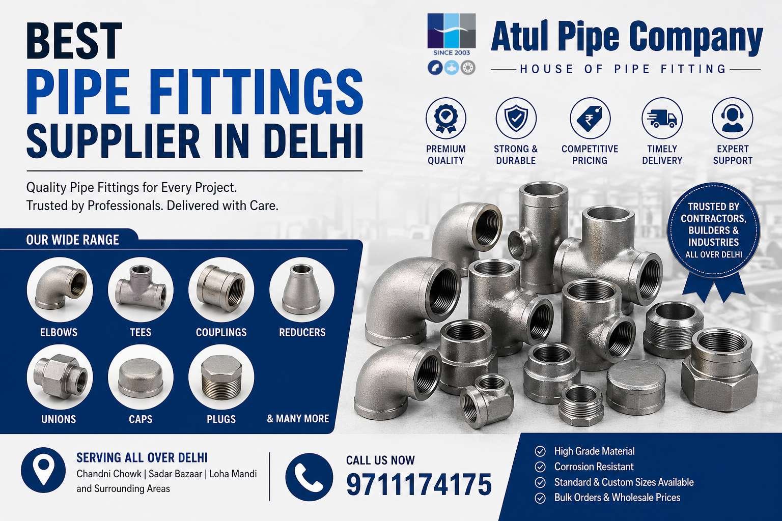 Best Pipe Fittings Supplier in Delhi