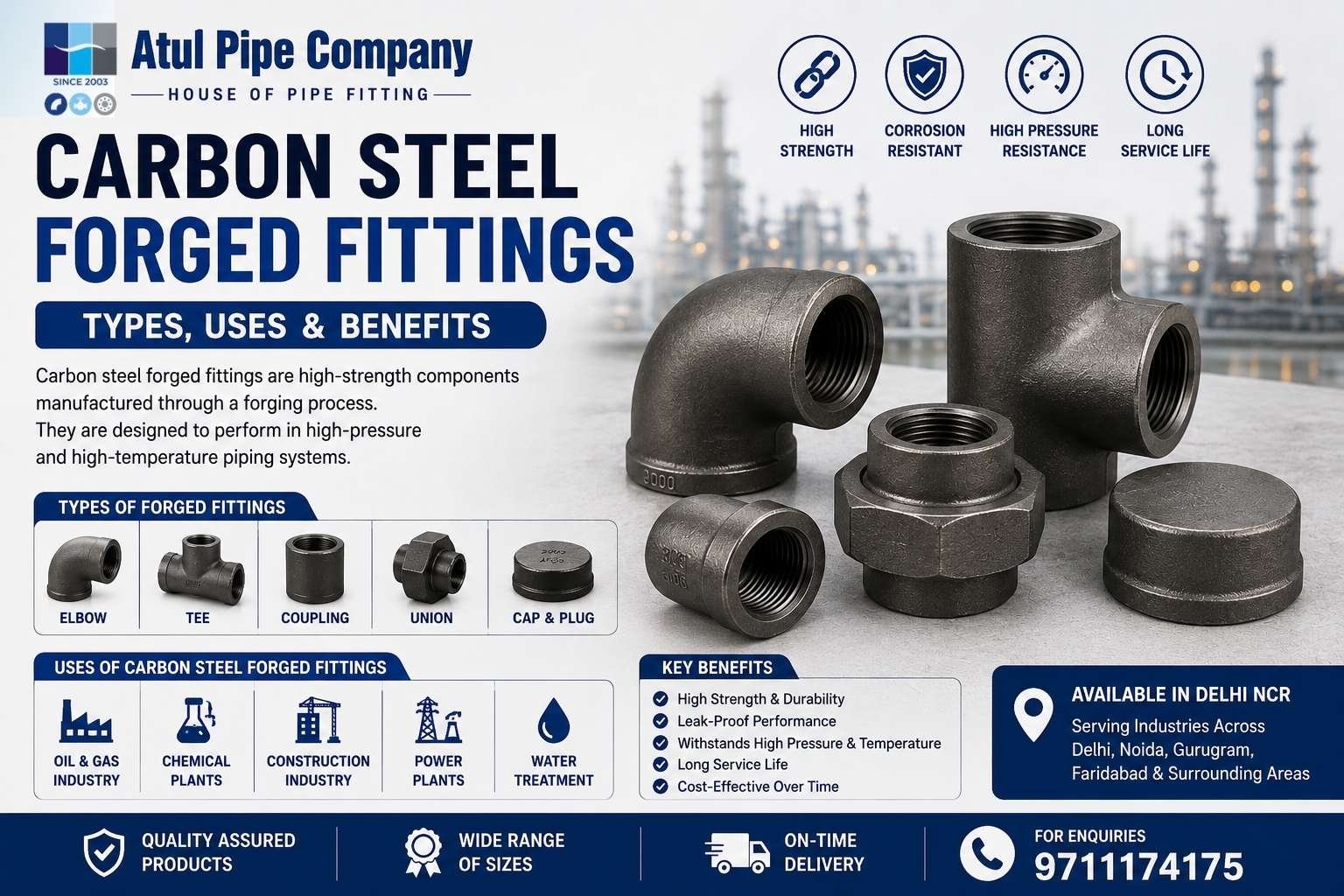 What Are Carbon Steel Forged Fittings? Types, Uses & Benefits