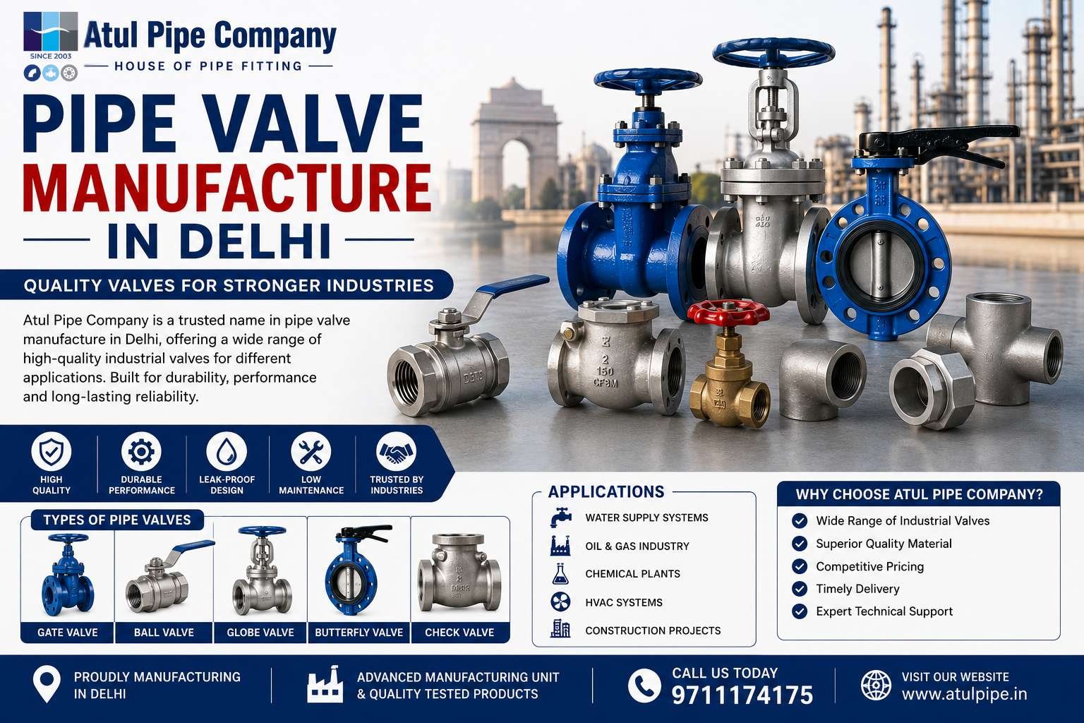 Pipe Valve Manufacture in Delhi