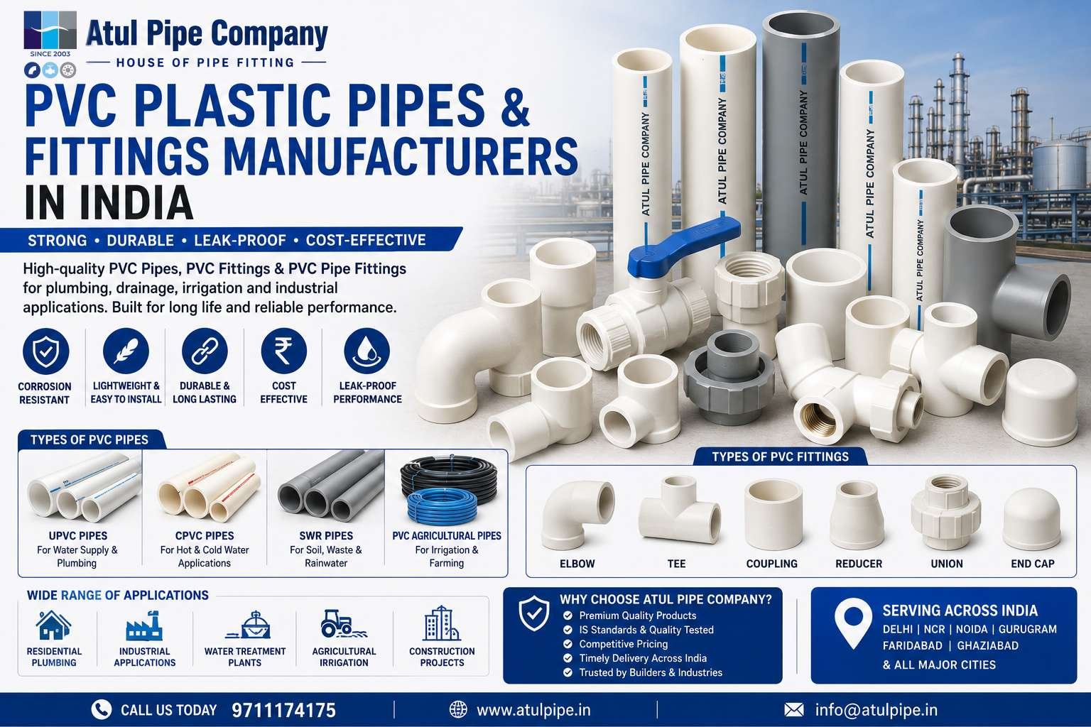 PVC Plastic Pipes & Fittings Manufacturers in India | PVC Pipes | PVC Fittings