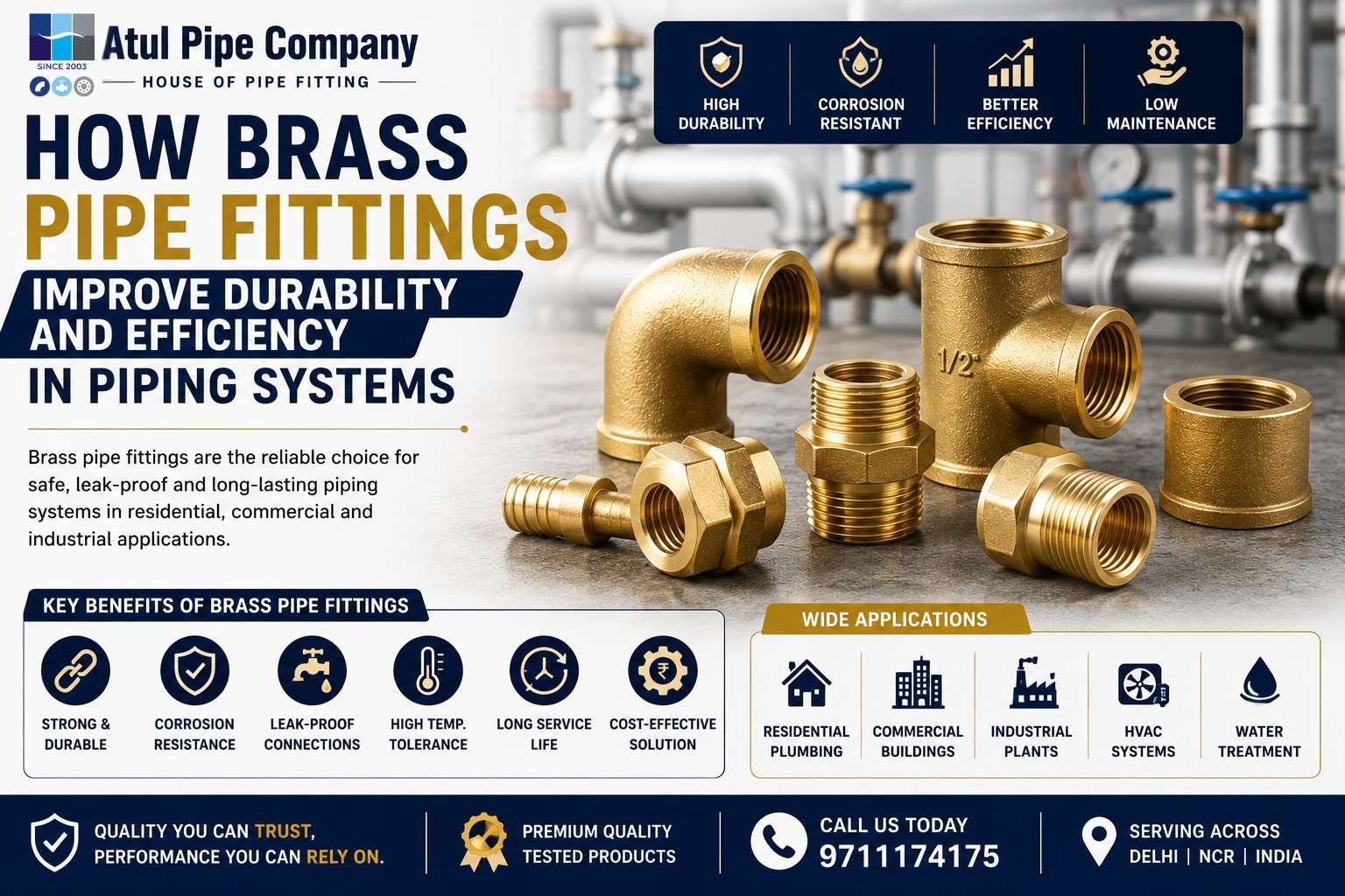 How Brass Pipe Fittings Improve Durability and Efficiency in Piping Systems